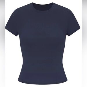 Skims Fits Everybody Tee Navy NWOT